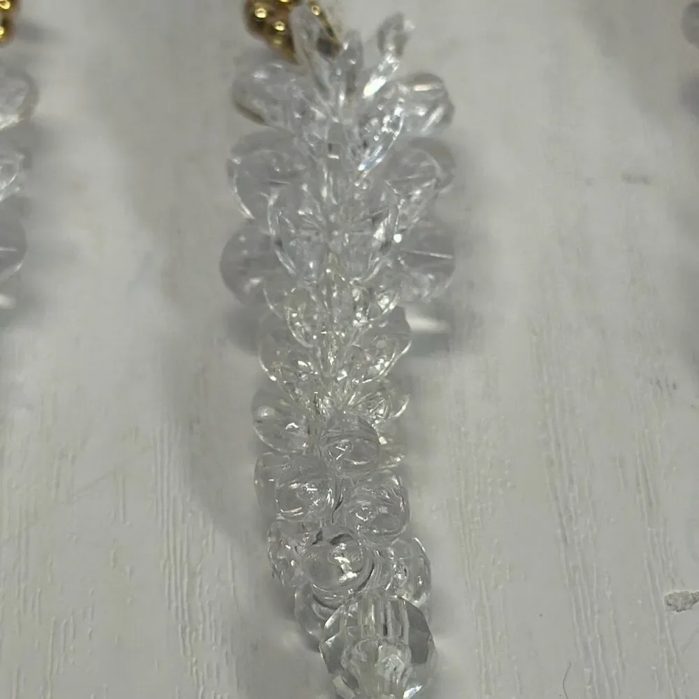 Vintage Handmade Beaded Wire‎ Christmas Twist/Drop Ornaments set of 17